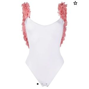 La Reveche Backless Ruffled-Trim Swimsuit
